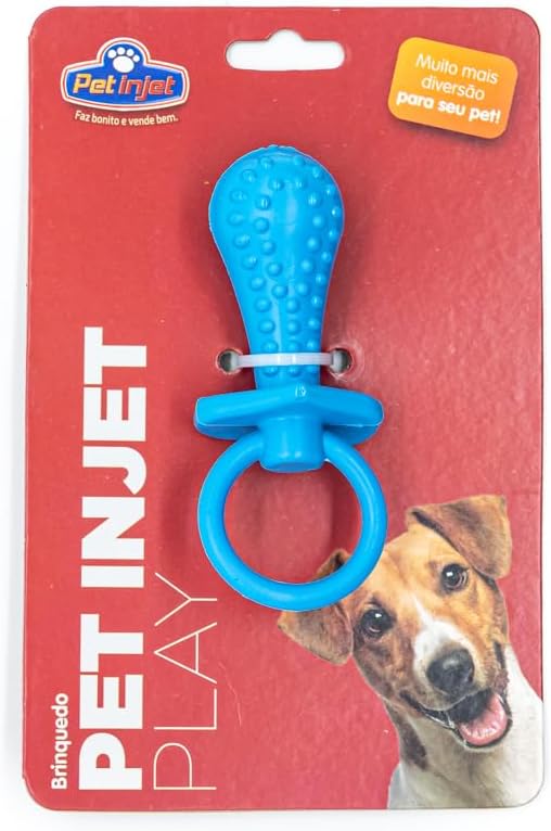 Brinquedo Mordedor Chupeta Pet Cão Cachorro Gato Cor: Azul