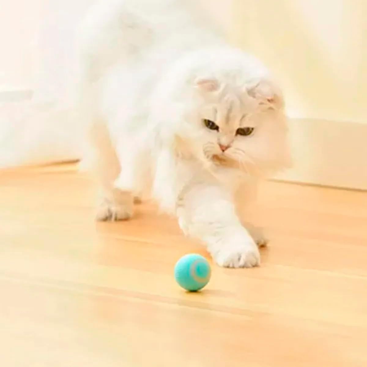Bola Giratoria Inteligente Gato Pet Animal de Estimaçao Bolinha Brinquedo Usb Bateria Recarrevagel Petshop Interativo Relaxante Lazer - Imagem 2
