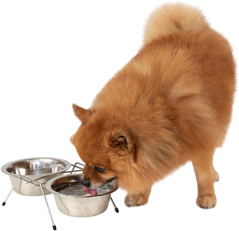 Chalesco Comedouro Duplo para Cães Cromado 240 mL - Imagem 5
