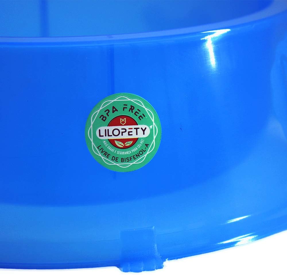 Lilopety 001, Comedouro Para Cachorro Patinhas, 1000 Ml, Azul - Imagem 2