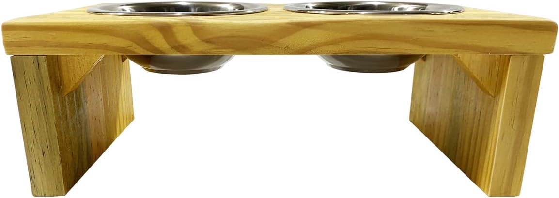 Luppet Comedouro para Cães e gatos Toronto Elevado e com potes de Inox M, 45x22x18cm - Imagem 4
