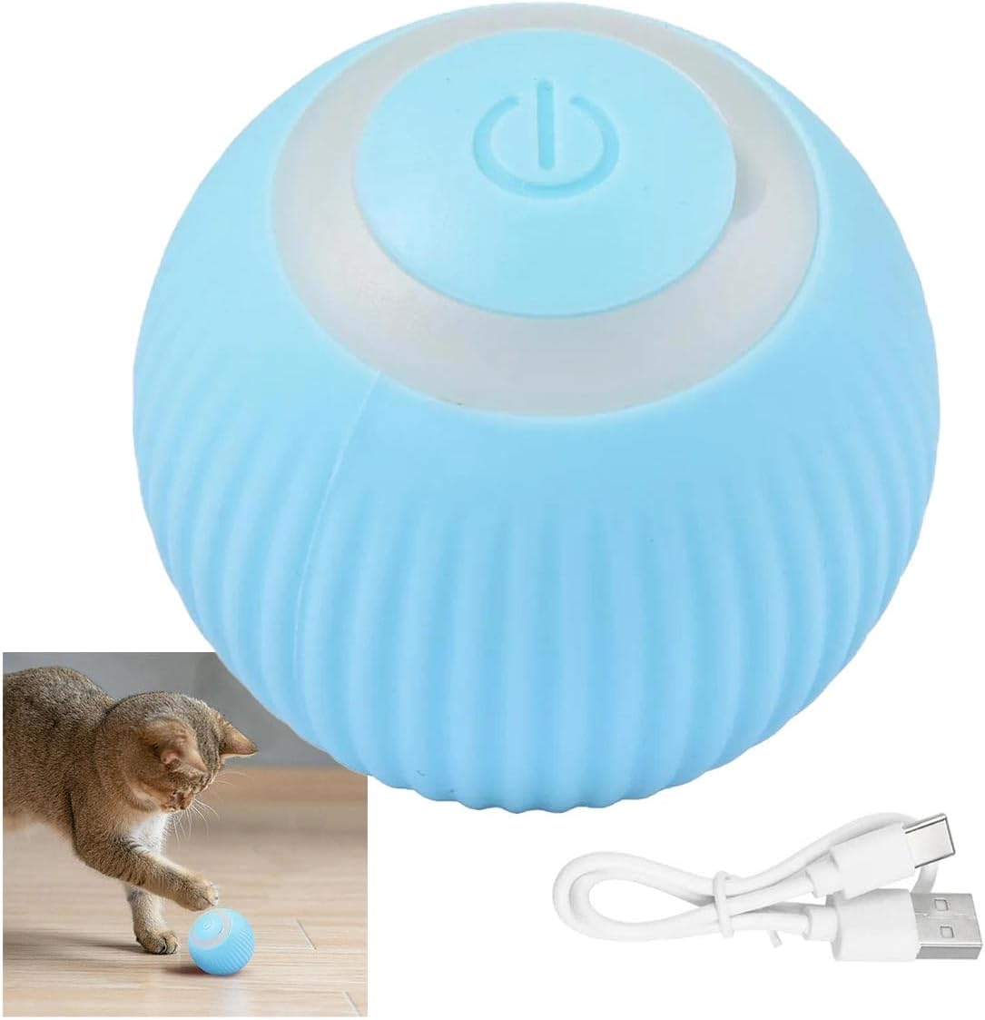 Bola Giratoria Inteligente Gato Pet Animal de Estimaçao Bolinha Brinquedo Usb Bateria Recarrevagel Petshop Interativo Relaxante Lazer