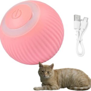 Bola Giratoria Inteligente Gato Pet Bolinha Animal de Estimaçao Brinquedo Usb Bateria Recarrevagel Petshop Interativo Relaxante