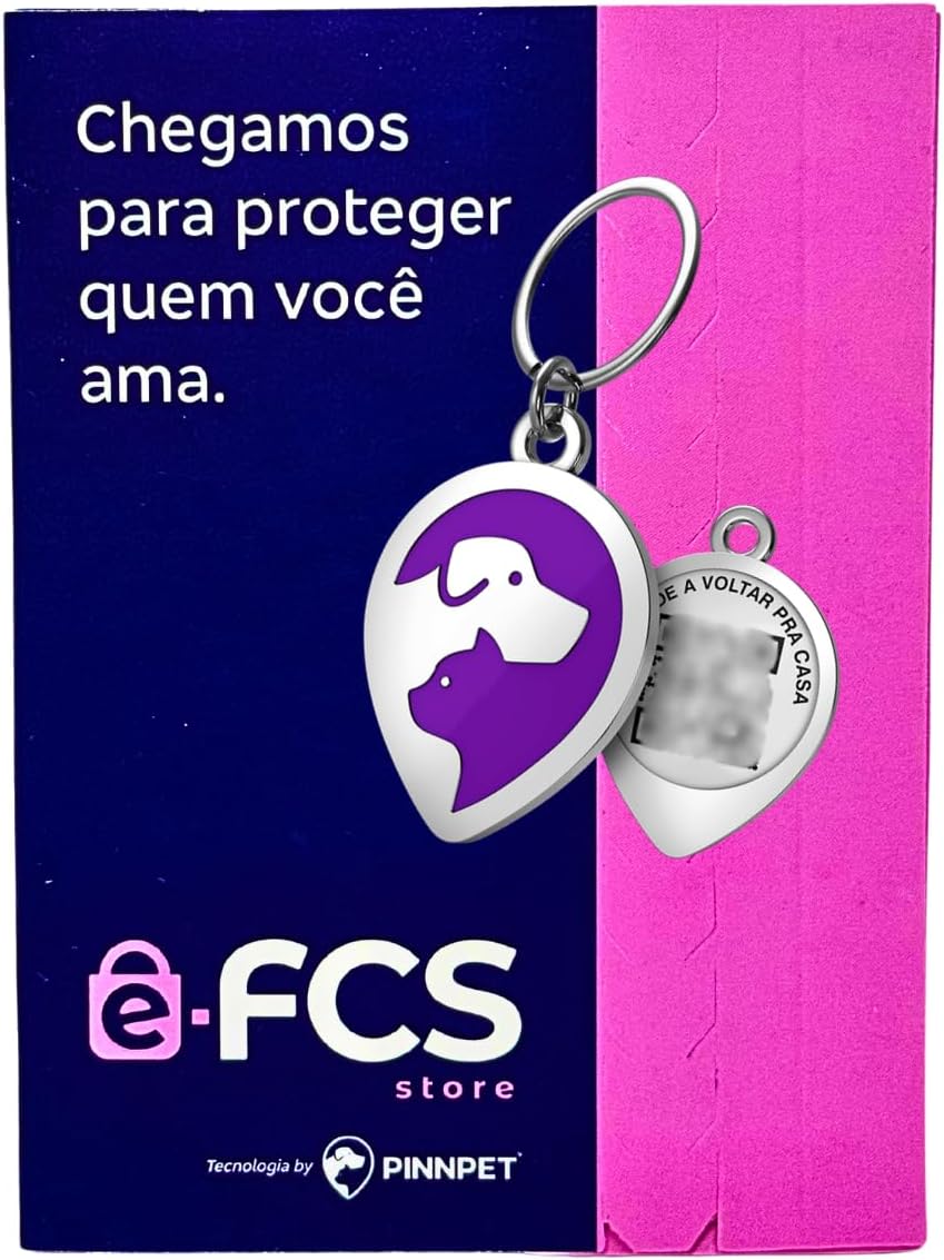 Pingente Inteligente QR Code para Pets Identificação Digital com Localização Notificações em Tempo Real, Cadastro Online, Atualização de Dados e Rede de Apoio Comunitária - Pinn Pet – E-FCS Store