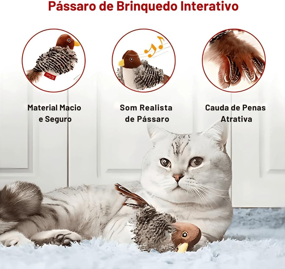 Pássaro de Brinquedo Interativo para Gatos - Imagem 2
