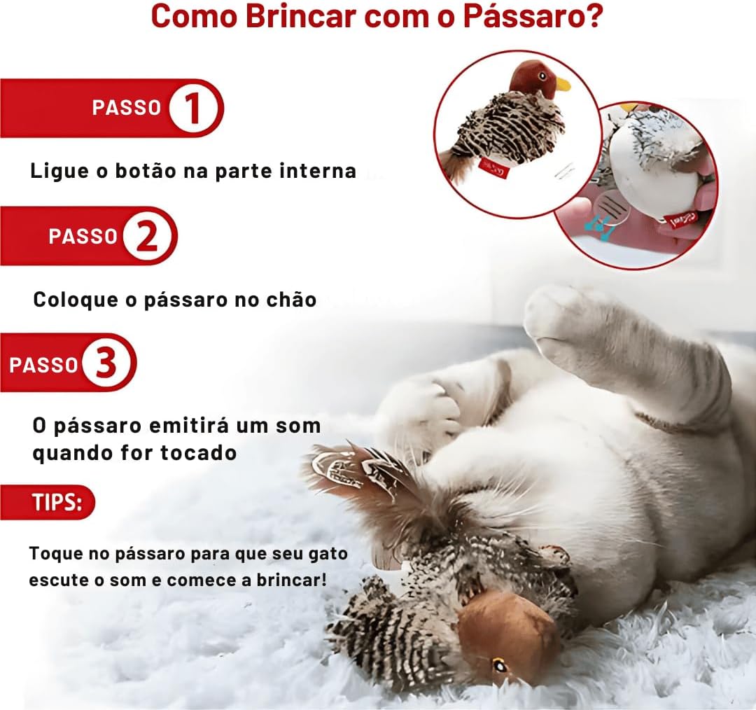 Pássaro de Brinquedo Interativo para Gatos - Imagem 3