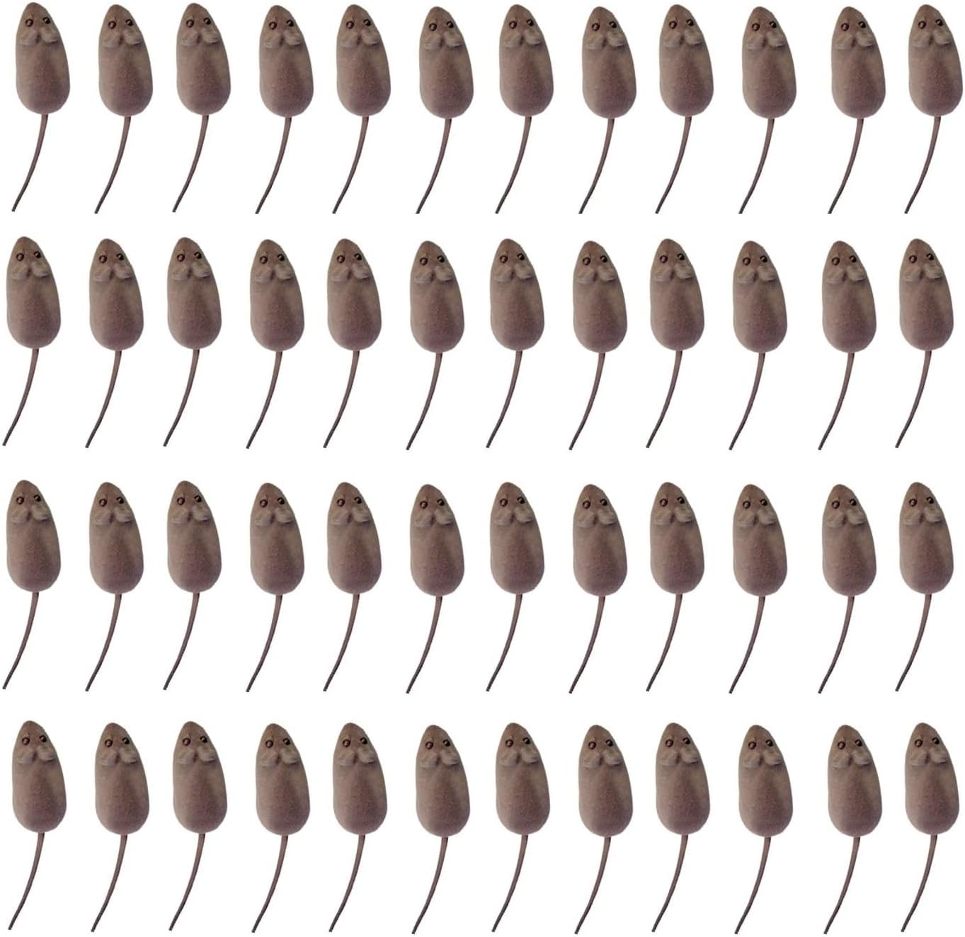 Kit 100 Ratinhos com Apito Brinquedo Rato para Gato Petshop (2 potes de 50 ratinhos) - Imagem 3