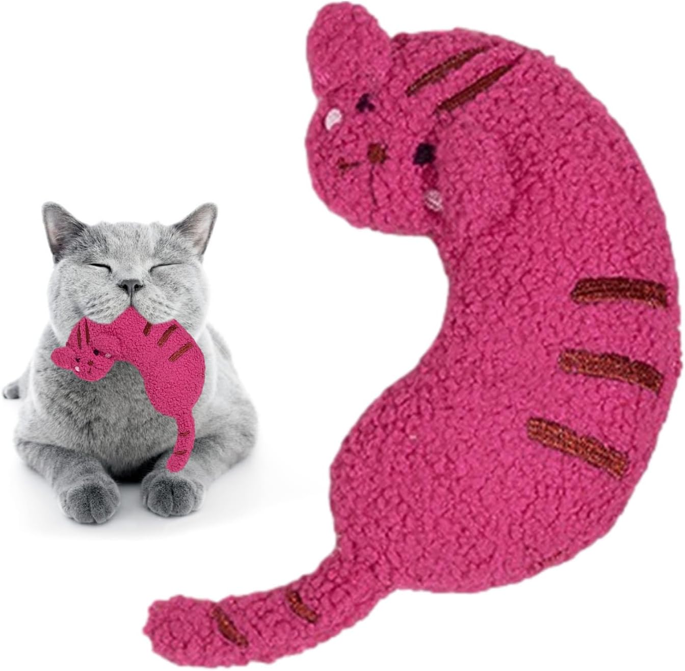 Brinquedo de mastigar para gatos, filhotes, gatinhos, pelúcia de pelúcia macia para gatos | Brinquedos interativos para gatos para abrigo de animais de estimação, passeios, acampamento, pet shop, casa - Imagem 7