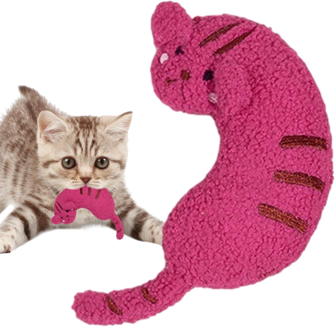 Brinquedo de mastigar para gatos, filhotes, gatinhos, pelúcia de pelúcia macia para gatos | Brinquedos interativos para gatos para abrigo de animais de estimação, passeios, acampamento, pet shop, casa