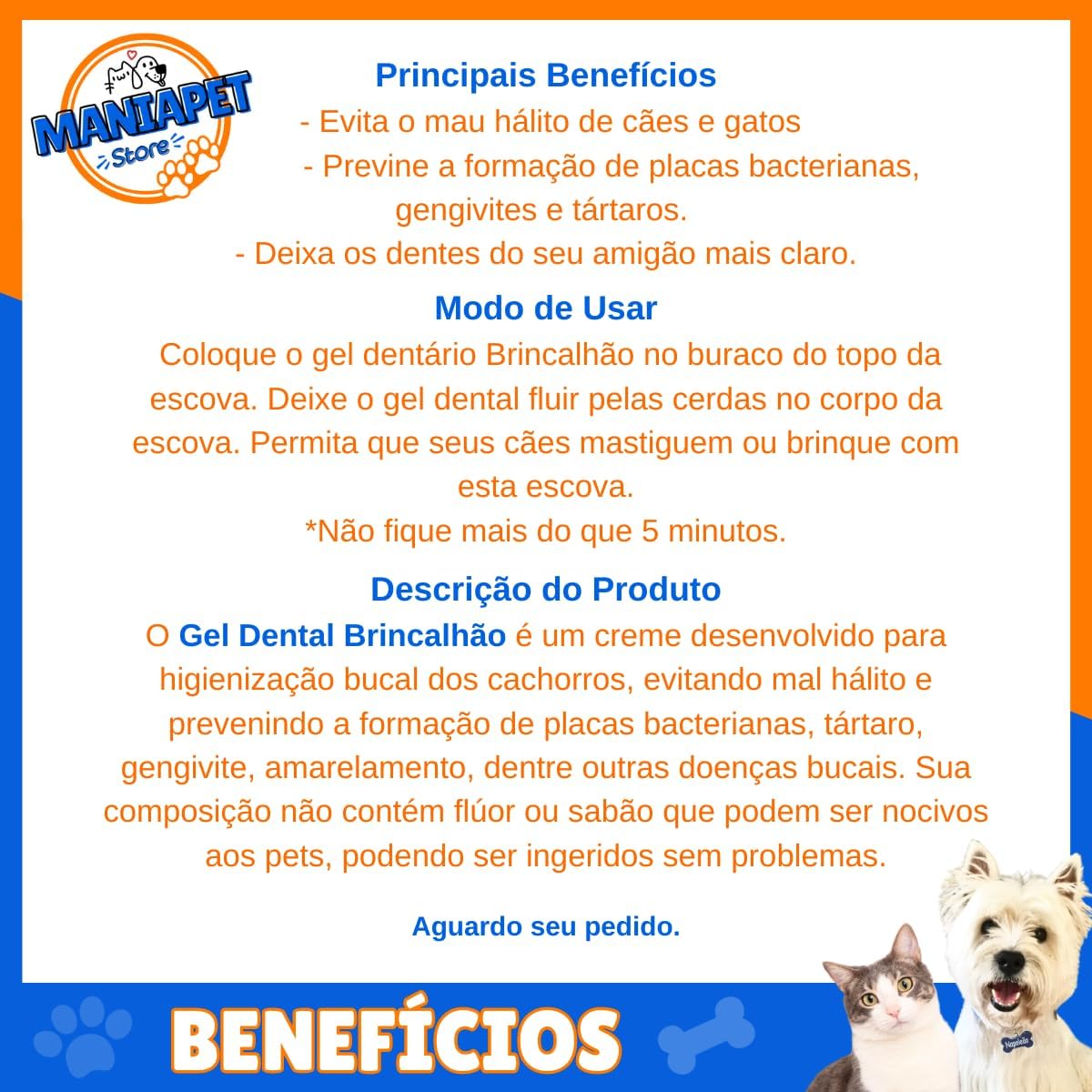 Escova de Dente para Pet Dedeiras + Gel Dental Kit Higiene Bucal Cachorro - Imagem 5