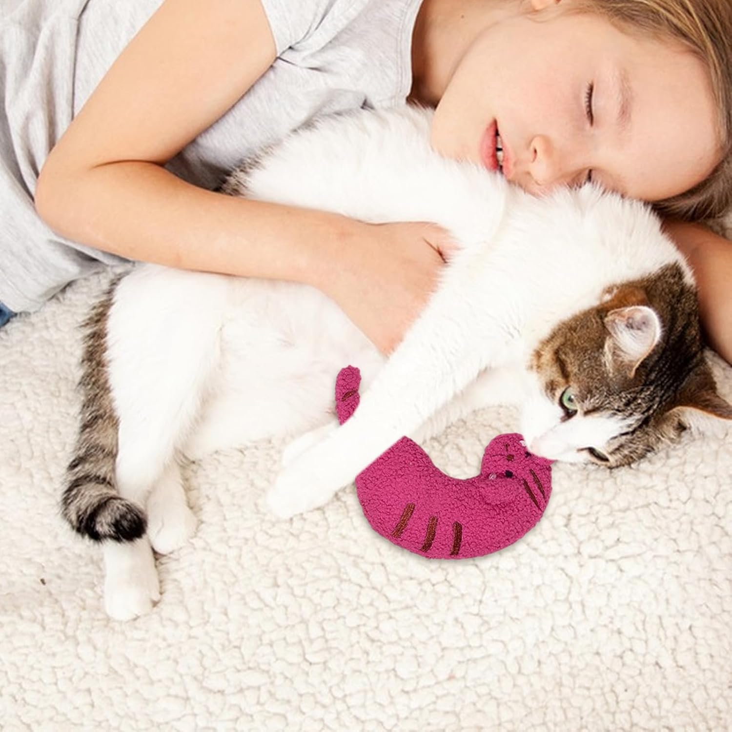 Brinquedo de mastigar para gatos, filhotes, gatinhos, pelúcia de pelúcia macia para gatos | Brinquedos interativos para gatos para abrigo de animais de estimação, passeios, acampamento, pet shop, casa - Imagem 6