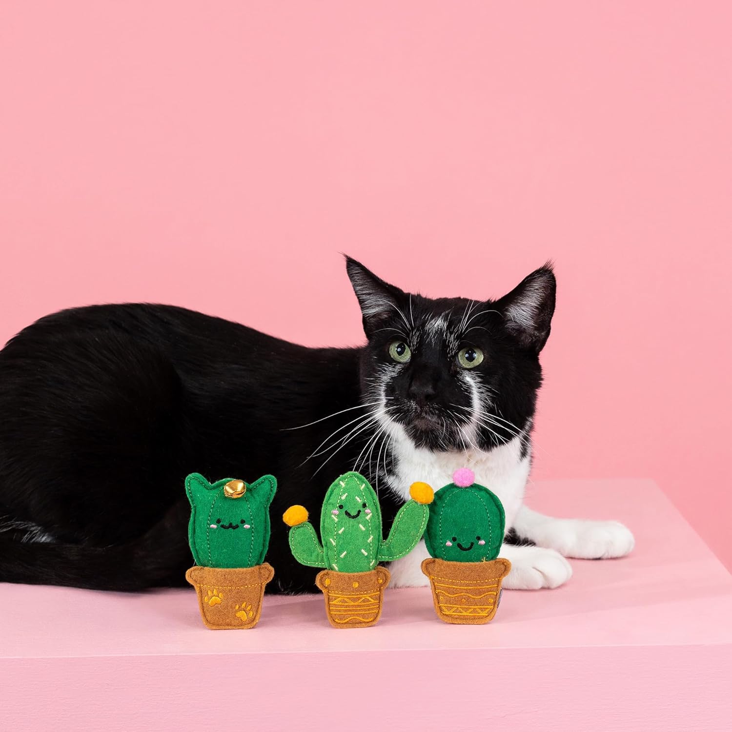 Fringe Studio Conjunto de brinquedos de pelúcia para gatos, amigos gatos, mini conjunto de 3 peças, coleção Pet Shop (904033) - Imagem 4