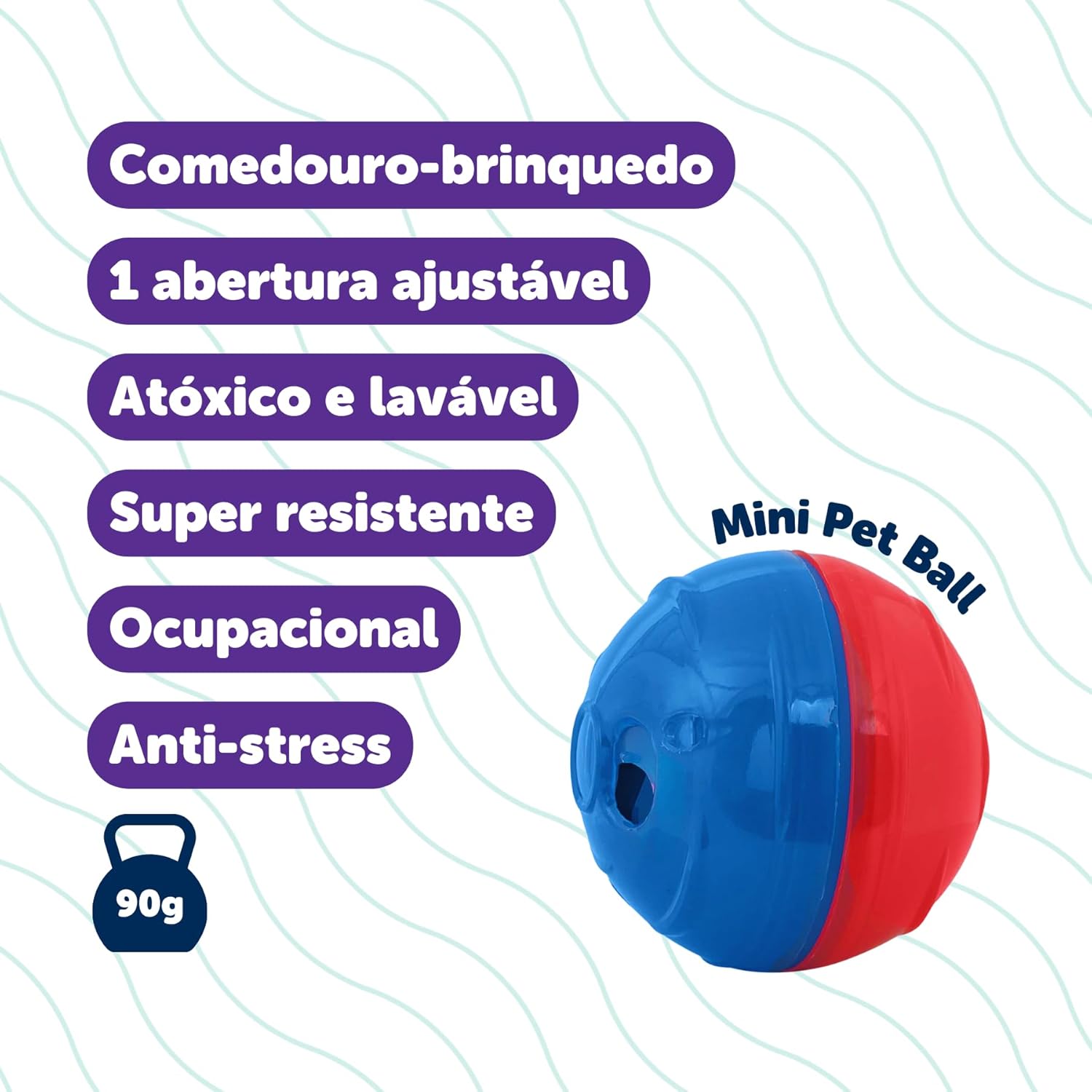 Pet Games Comedouro Brinquedo Pet Ball Mini - Imagem 3