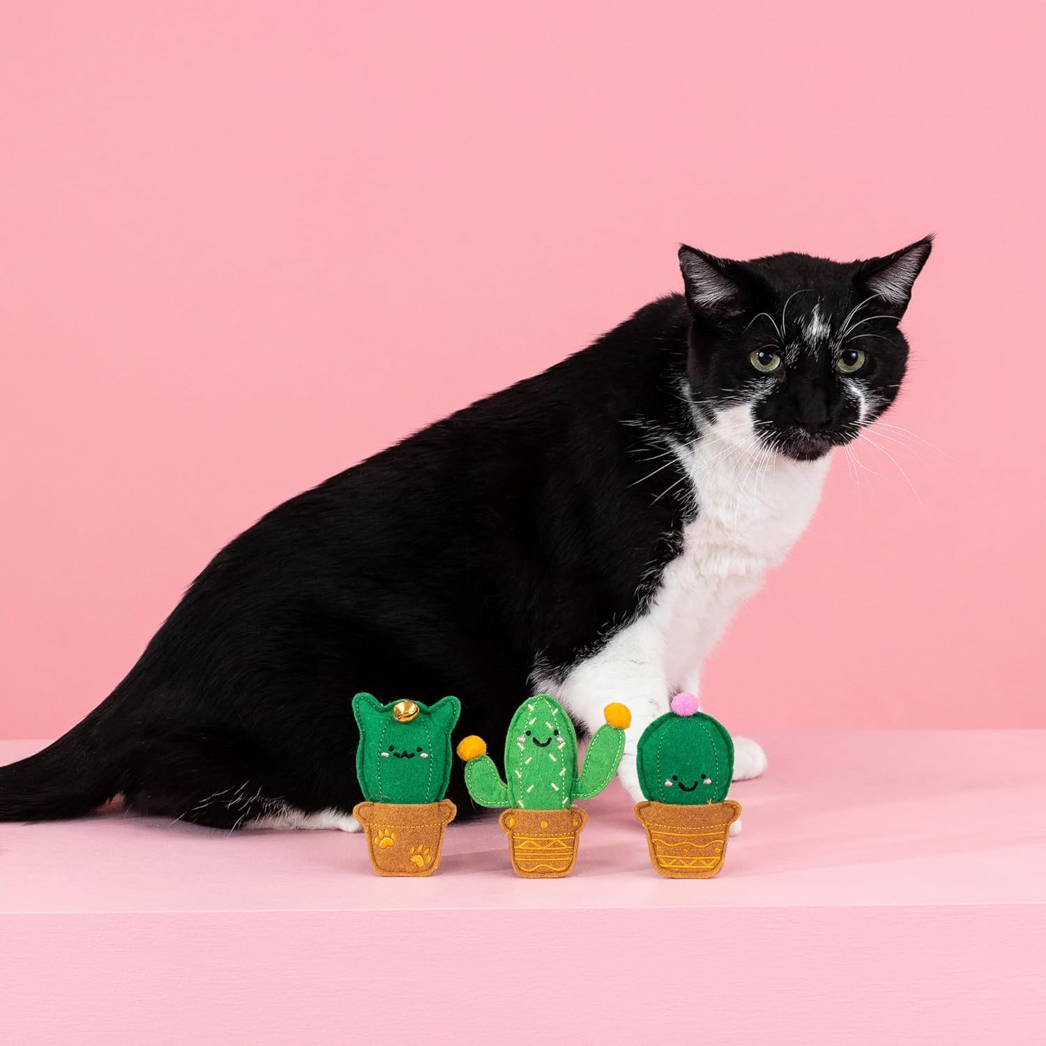 Fringe Studio Conjunto de brinquedos de pelúcia para gatos, amigos gatos, mini conjunto de 3 peças, coleção Pet Shop (904033) - Imagem 3