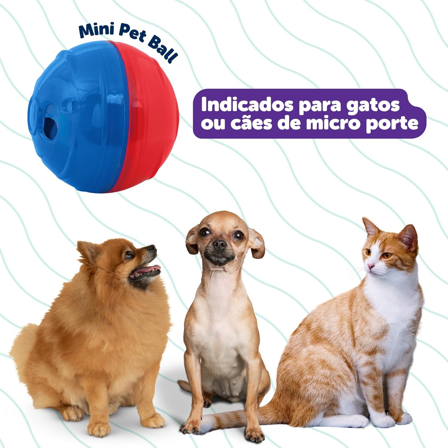 Pet Games Comedouro Brinquedo Pet Ball Mini - Imagem 2