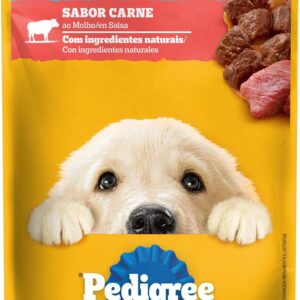 Ração Úmida Para Cachorros Pedigree Sachê Carne ao Molho Filhotes 100g