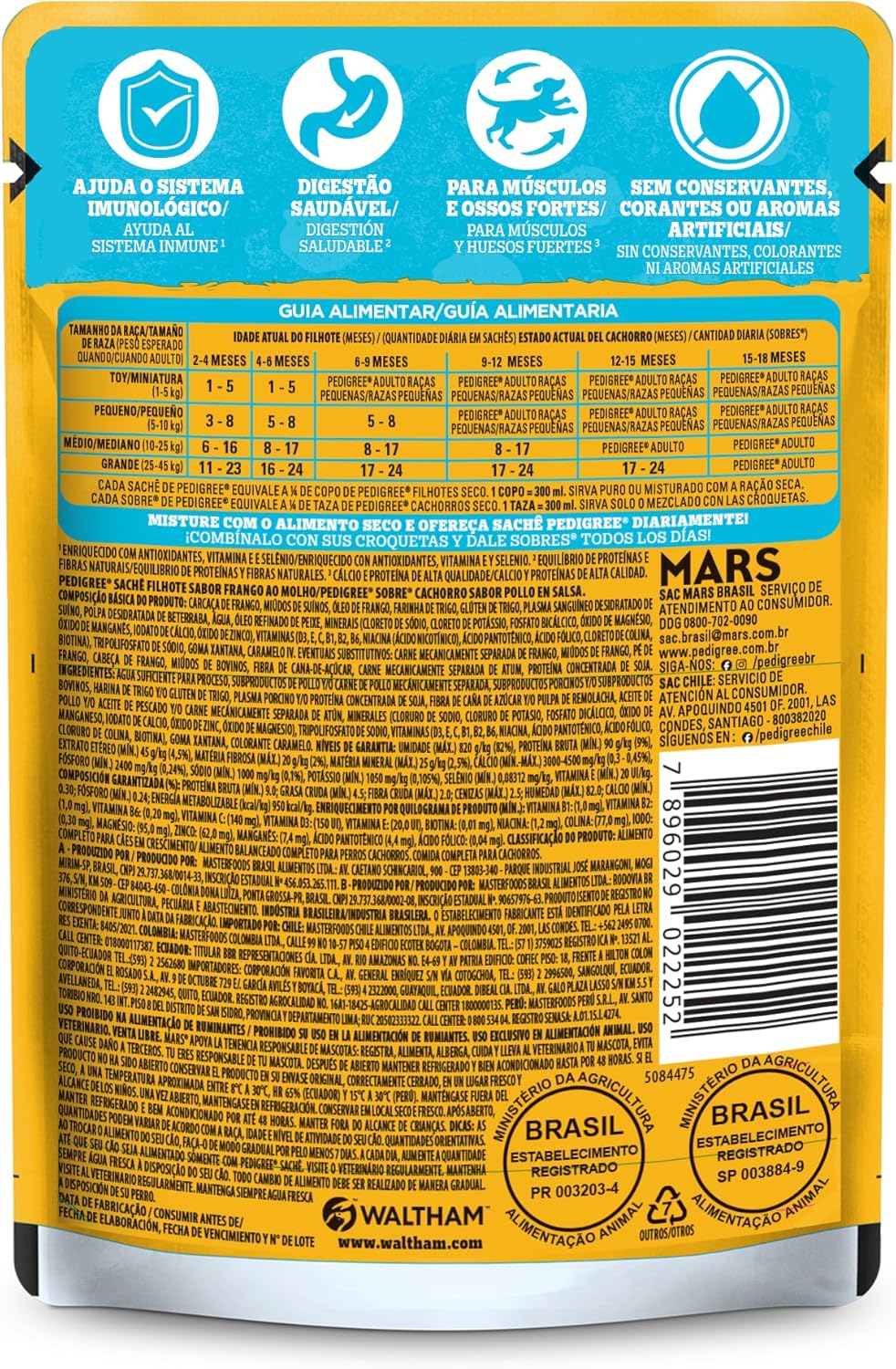 Pack Ração Úmida Pedigree Sachê Frango ao Molho para Cães Filhotes 100 g - 36 unidades - Imagem 3